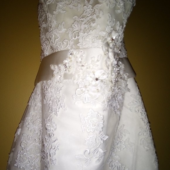 MORI LEE BY MADELINE GARNER IVORY WEDDING DRESS - Picture 3 of 9